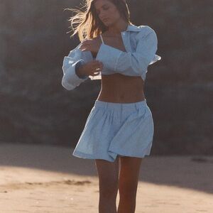 Zara Light Blue Women's Skort